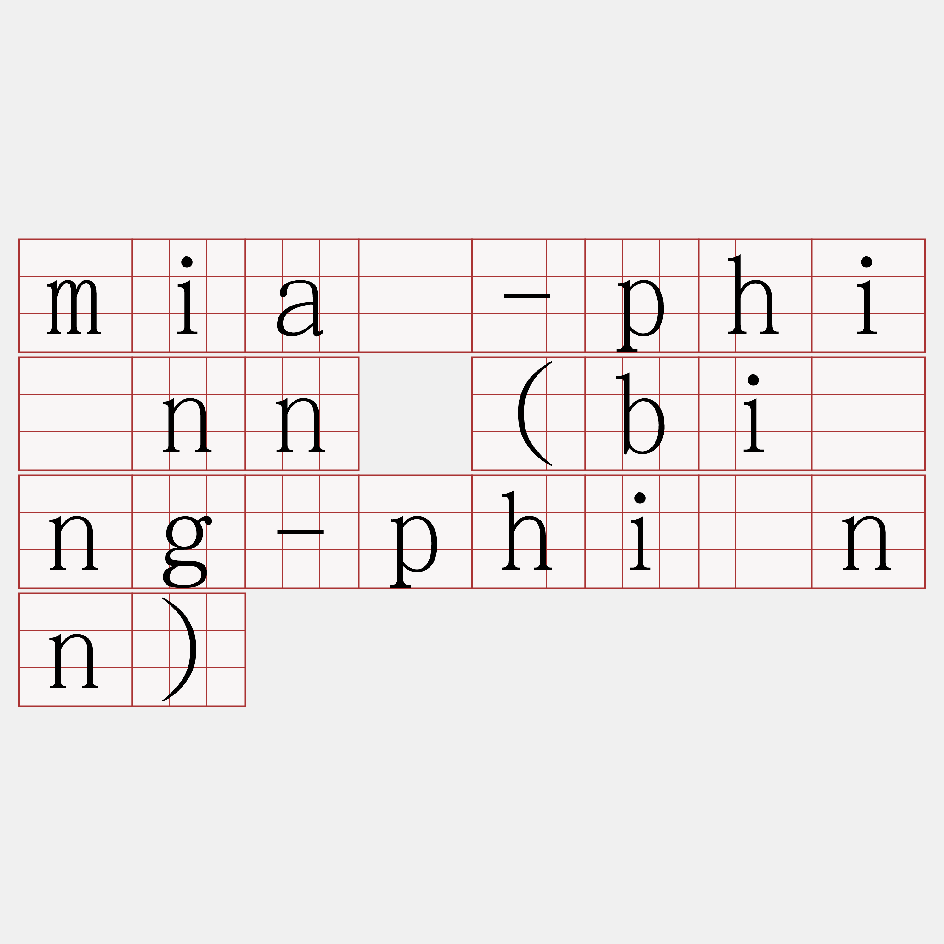 miâ-phìnn (bîng-phìnn)